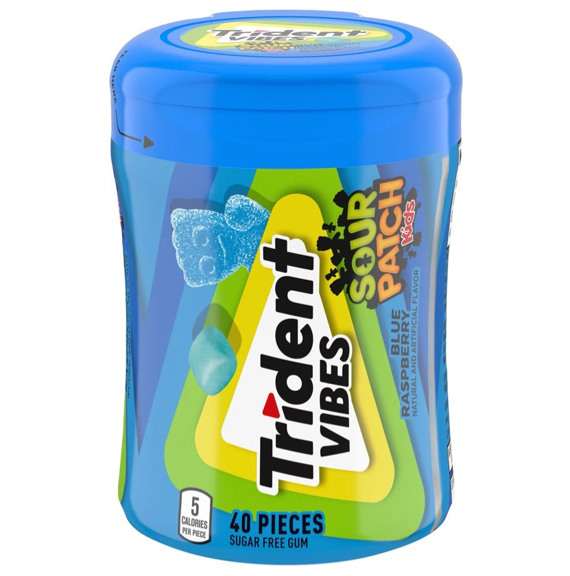 Chicles Trident Sour Patch Mora Azul Blue Raspberry x40 Unidades