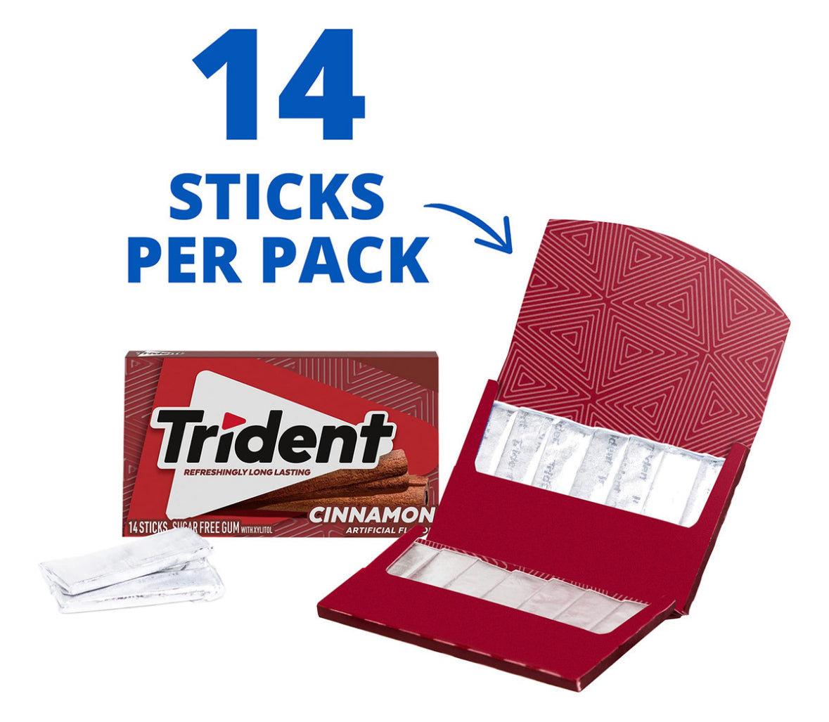 Chicles Trident Canela x 14 Sticks