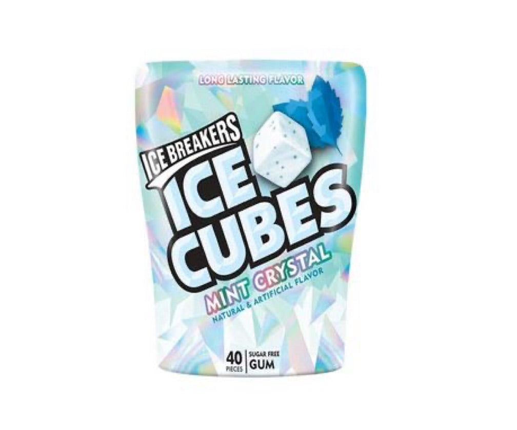 Chicles Ice Cubes Menta Cristal x40 Unidades