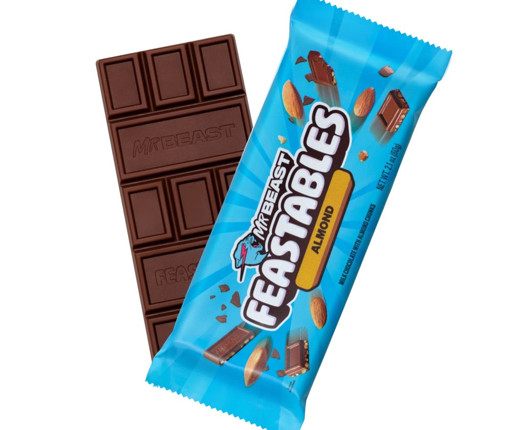 Chocolate Feastables Mr Beast Almendras Tamaño Grande 60g