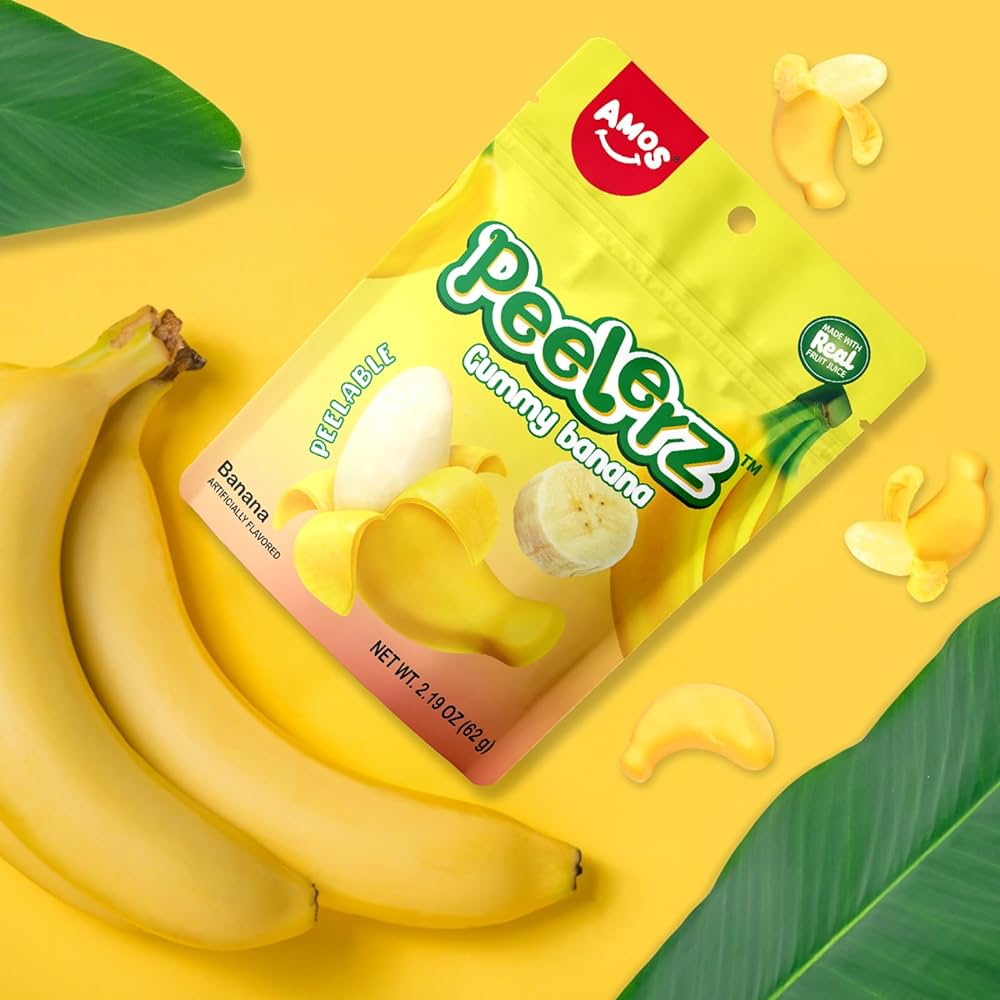 Gomitas de Banana Pelables Amos Peelerz 62g