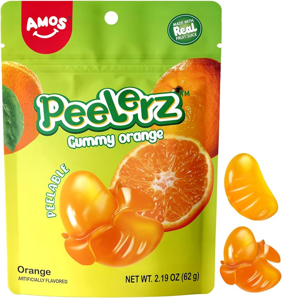 Gomitas de Naranja Pelables Amos Peelerz 62g