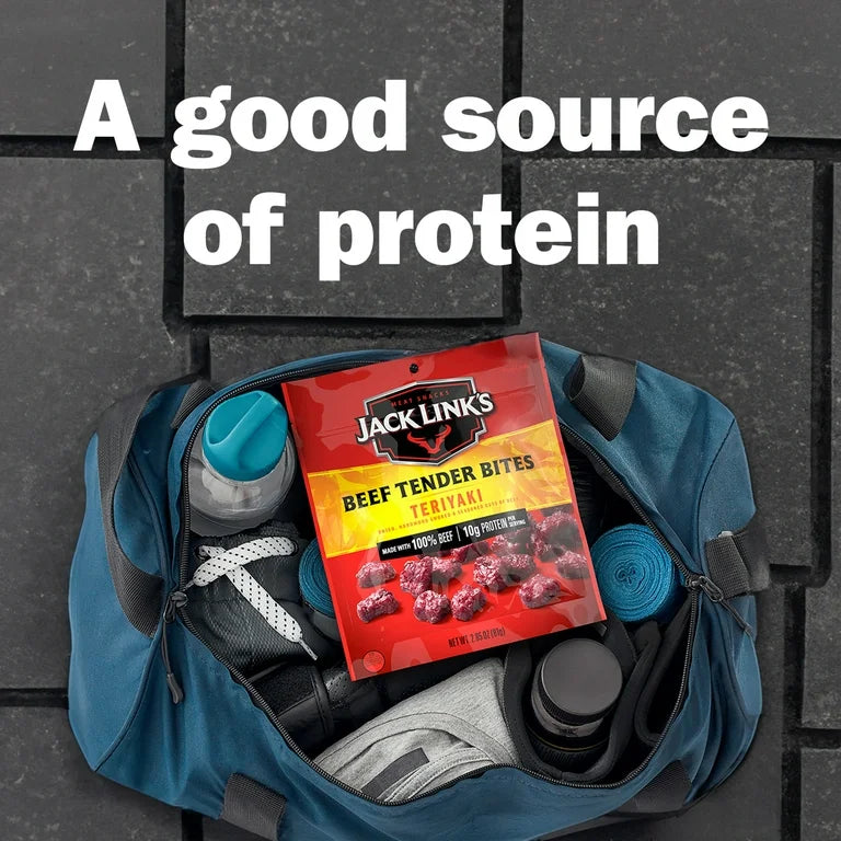 Jack Link’s Beef Tender Bites Teriyaki 11g Proteína Tamaño Grande 142g