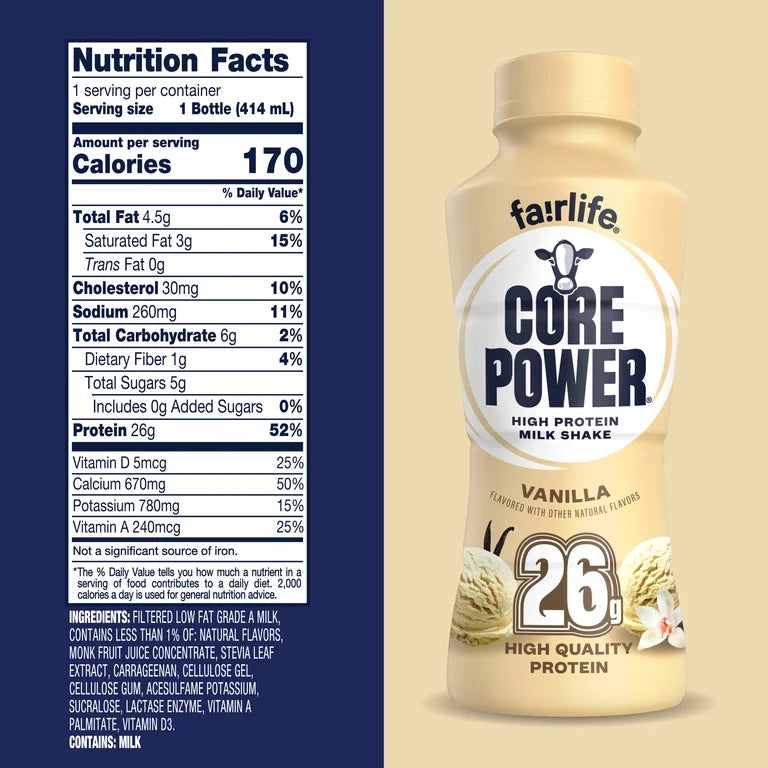 Batido Proteína 26g Core Power Vanilla 414 mL