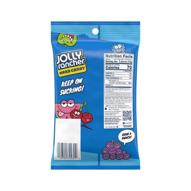 Caramelos Duros Jolly Rancher Surtidos Tamaño Grande 198g