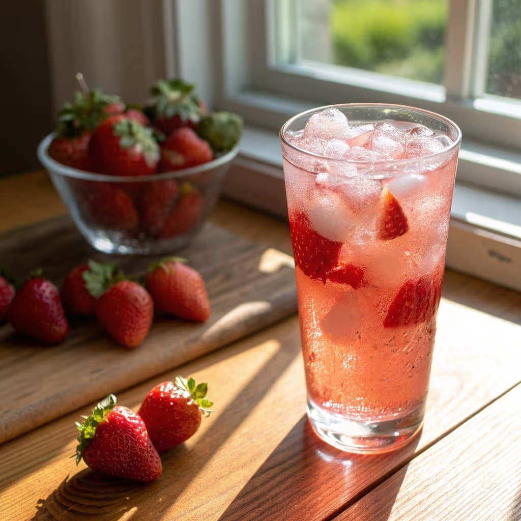 Soda Prebiótica Poppi Strawberry Lemon 355 mL