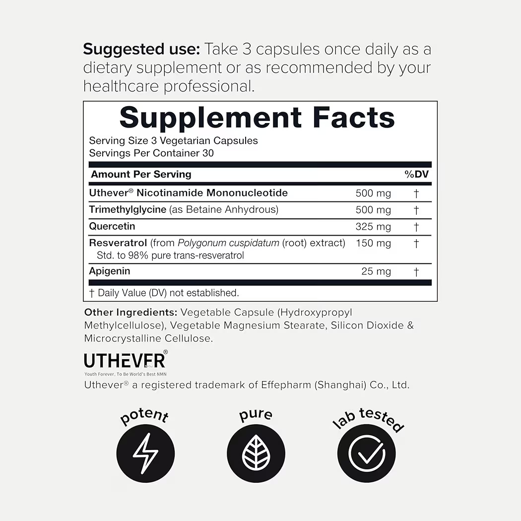 Suplemento Dietético NMM + Resveratrol 1500mg x90 Cápsulas