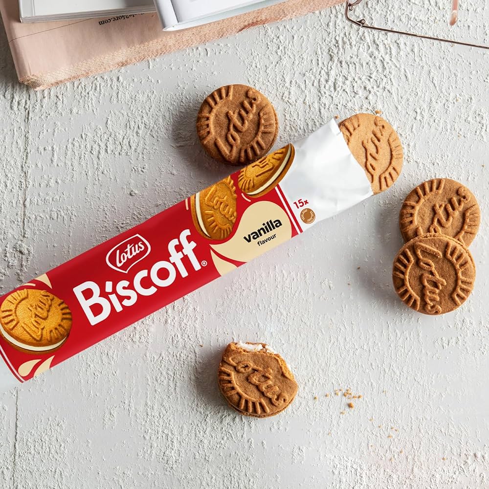 Lotus Galletas Sandwich Biscoff Rellenas Vainilla x15 Unidades - 149g
