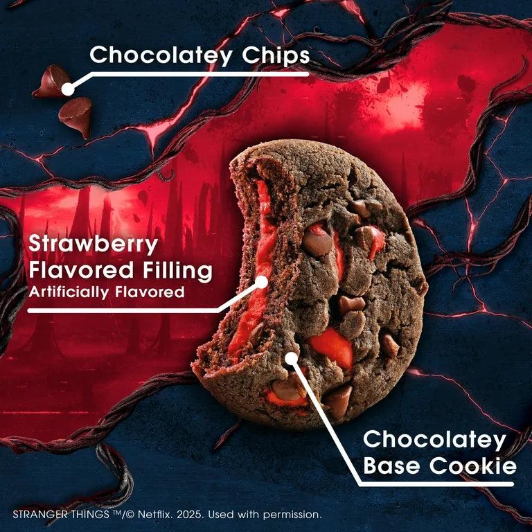 EDICIÓN LIMITADA: Galletas Chips Ahoy! Stranger Things Fresa y Chocolate Tamaño Grande 281g