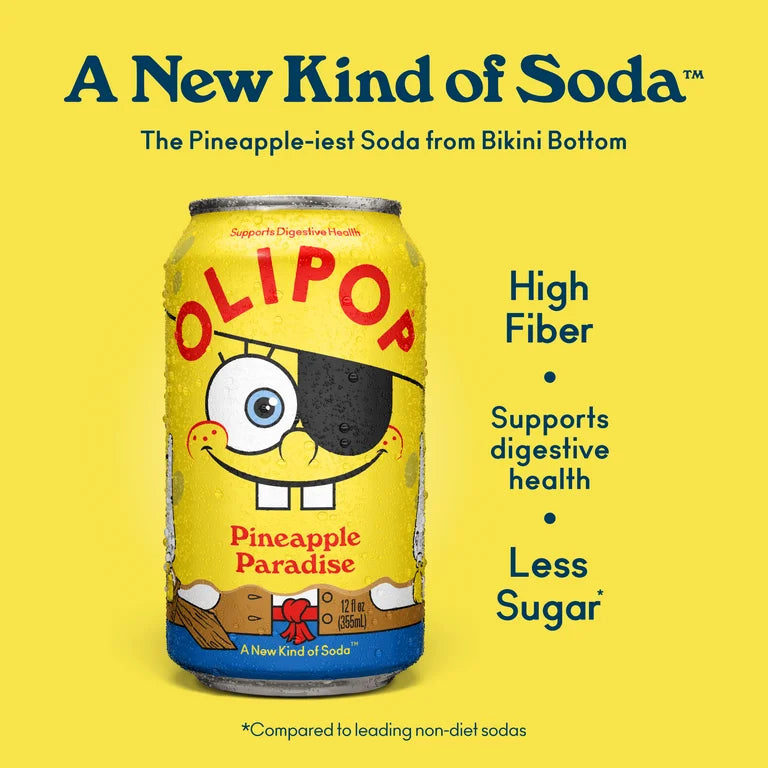 Olipop Soda Bob Esponja Piña 355 mL