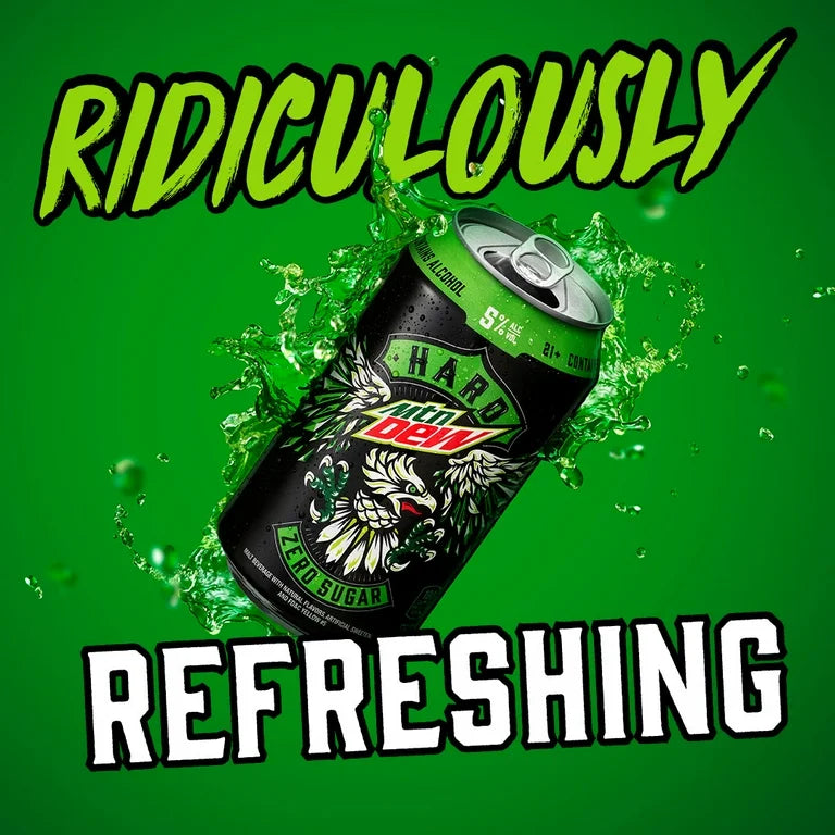 +18: Cóctel Hard Mountain Dew Zero Sugar 355 mL (Sabor a Elección) x1