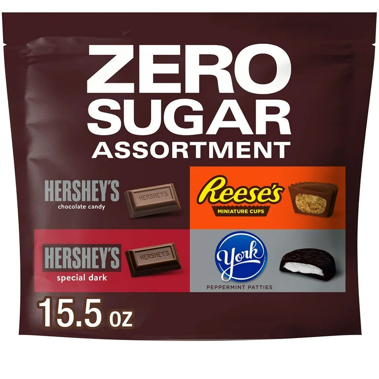 Paquete Surtido Hershey’s + Reese’s + York Sin Azúcar Tamaño Grande 439g