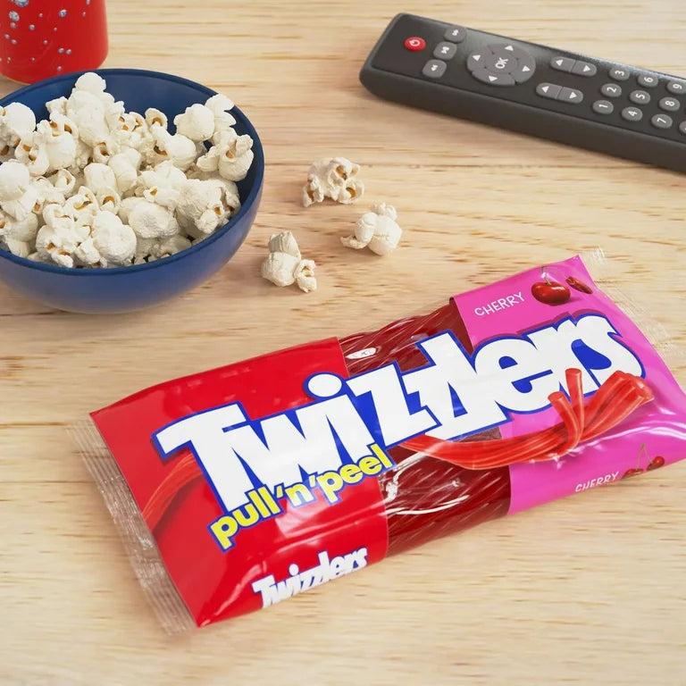 Caramelos Masticables Twizzlers Pull 'N' Peel Cereza Tamaño Grande 396g