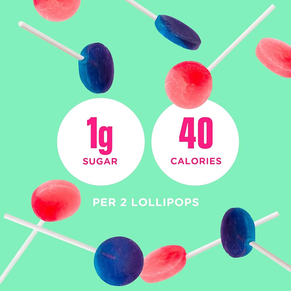 Chupetas Smart Sweets Bajas en Azúcares Surtidas Tamaño Grande 86g
