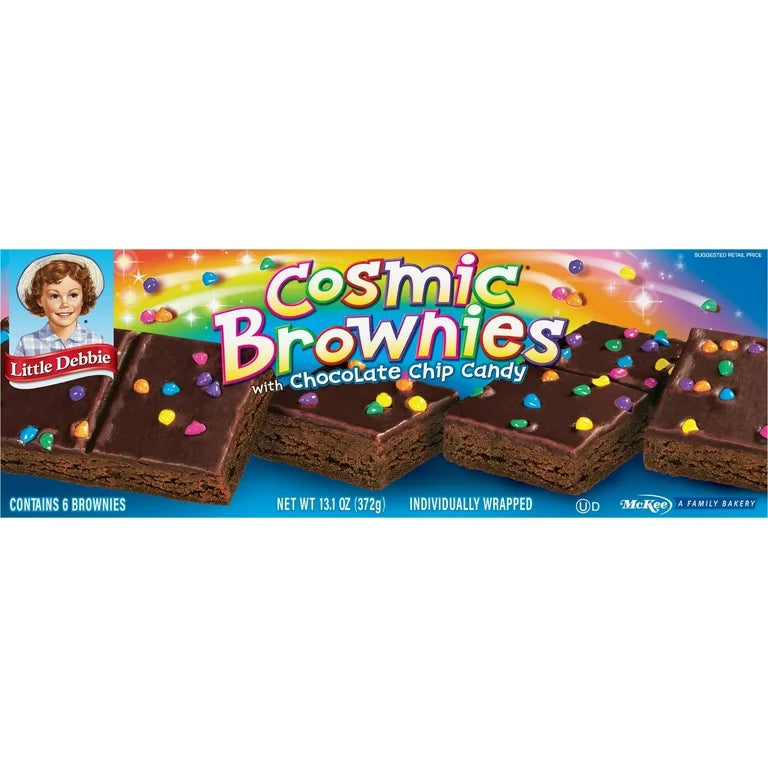 Cosmic Brownies Little Debbie Chocolate Chip x6 Unidades - 372g