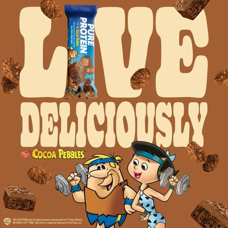 Barras Proteína Pure Protein x Cocoa Pebbles Gluten Free x4 Unidades - 200g