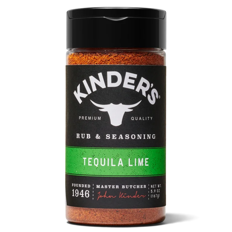 Condimento Kinder’s Tequila & Lime Premium Quality Tamaño Grande 167g