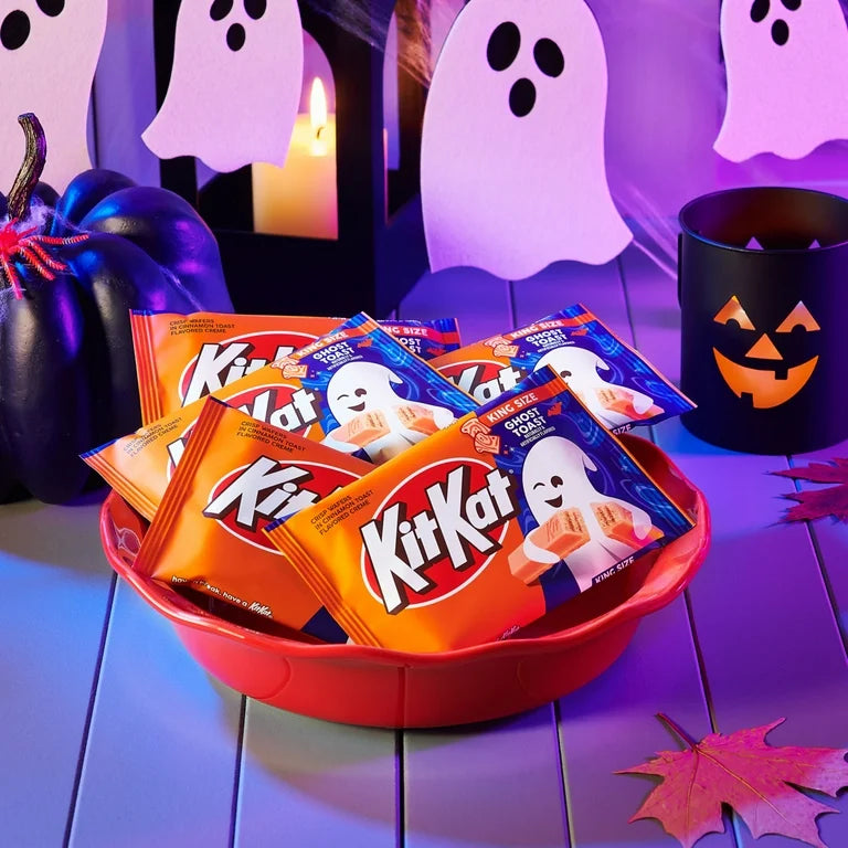 HALLOWEEN: Kit Kat Ghost Toast Canela Tamaño King Size 85g