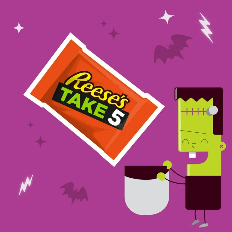 HALLOWEEN: Snacks Reese’s Take 5 Pretzel, Maní & Chocolate Tamaño Jumbo 552g