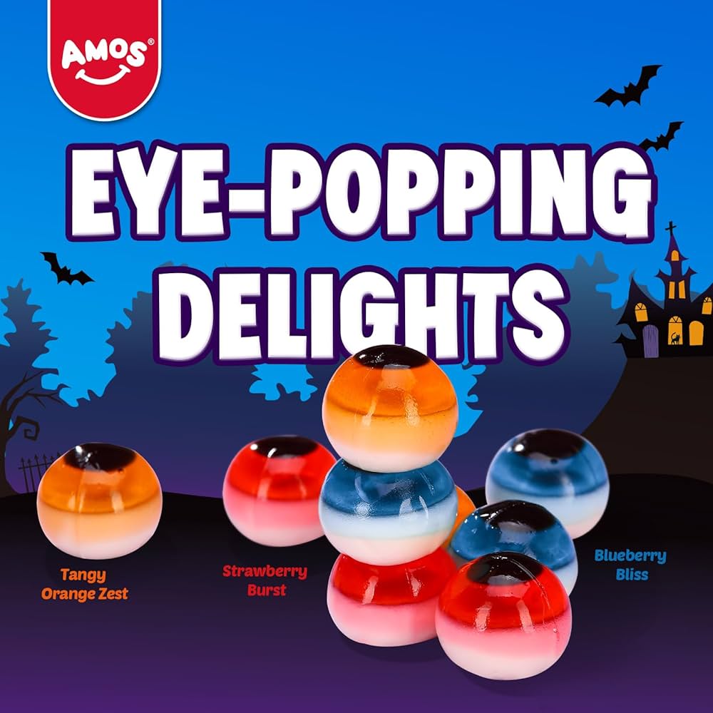 HALLOWEEN: Gomitas Surtidas Amos 4D Gummy Eyeballs 255g