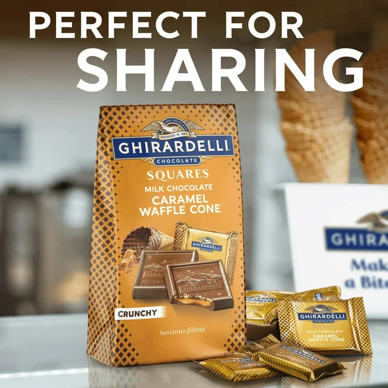 Chocolates Ghirardelli Squares Caramel Waffle Cone 147g