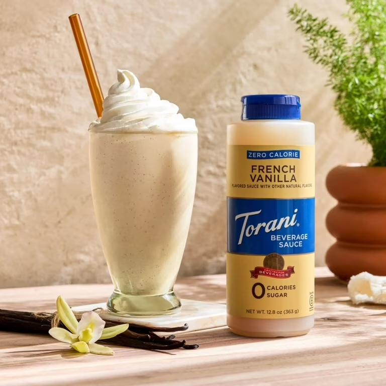 Salsa Torani Beverage Sauce Zero Sugar-Calorie French Vanilla 363g