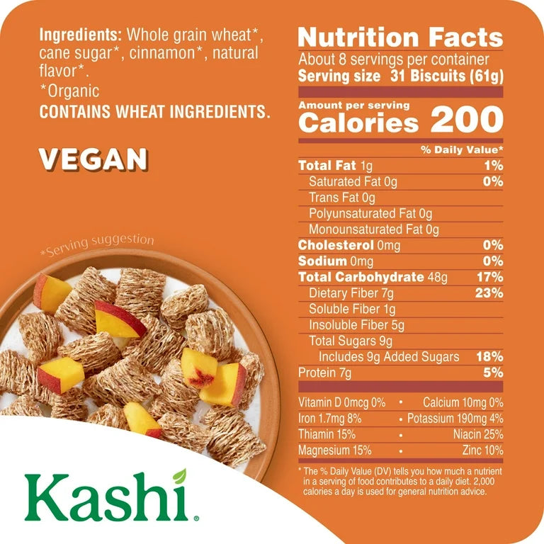 Cereal Kashi Organic Cinnamon Harvest Tamaño Grande 510g