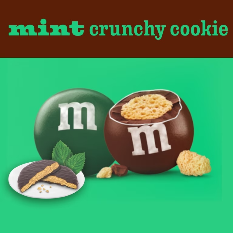 M&M’s Mint Crunchy Cookie Tamaño Grande 209g