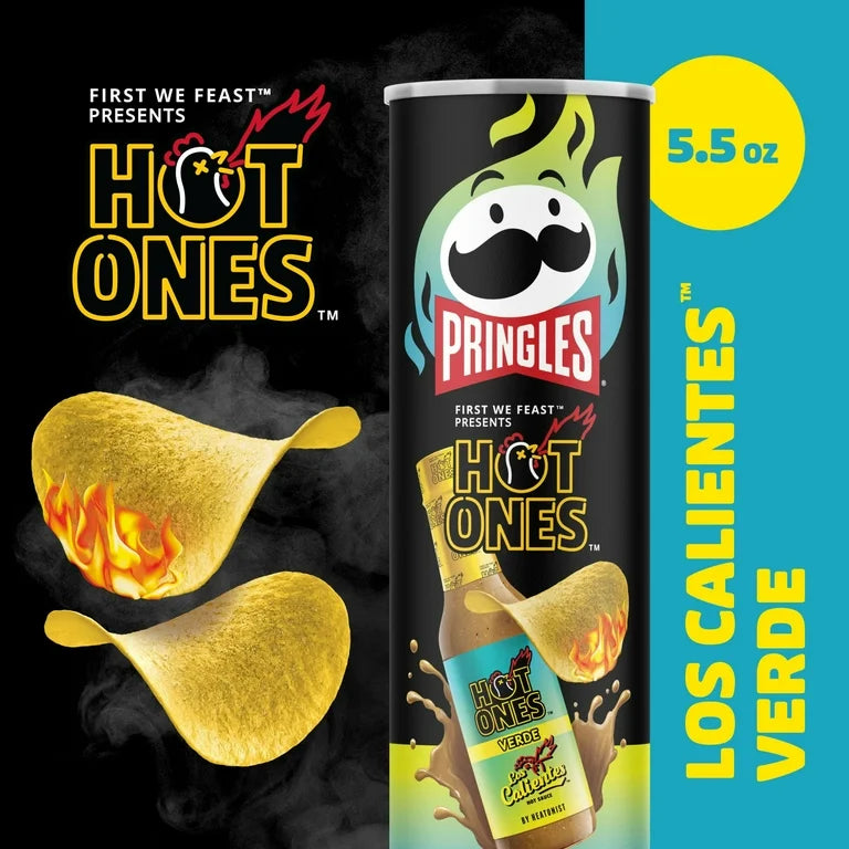 Pringles Hot Ones Los Calientes Verde 155g