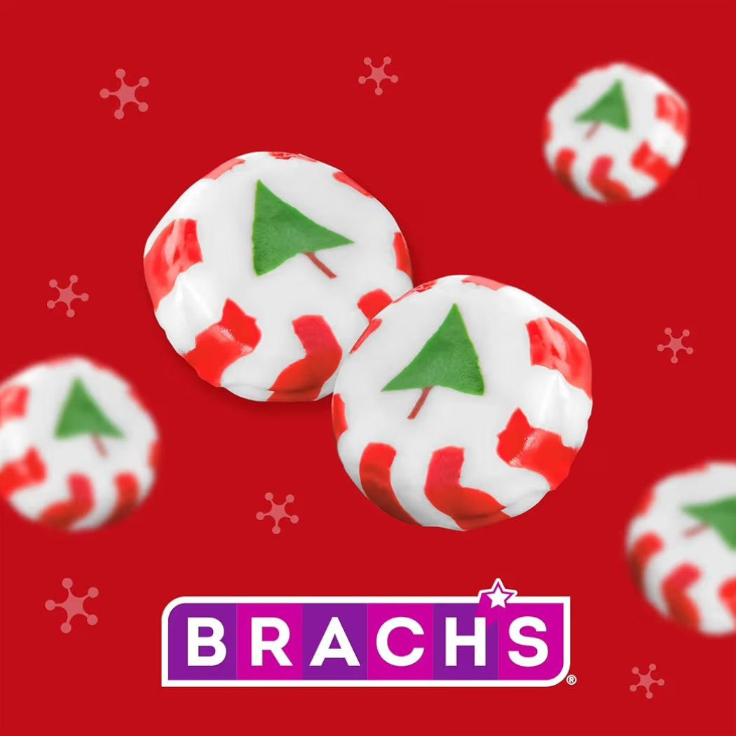 NAVIDAD: Turrones Menta Brach’s Peppermint Christmas Nougats Tamaño Grande 311g
