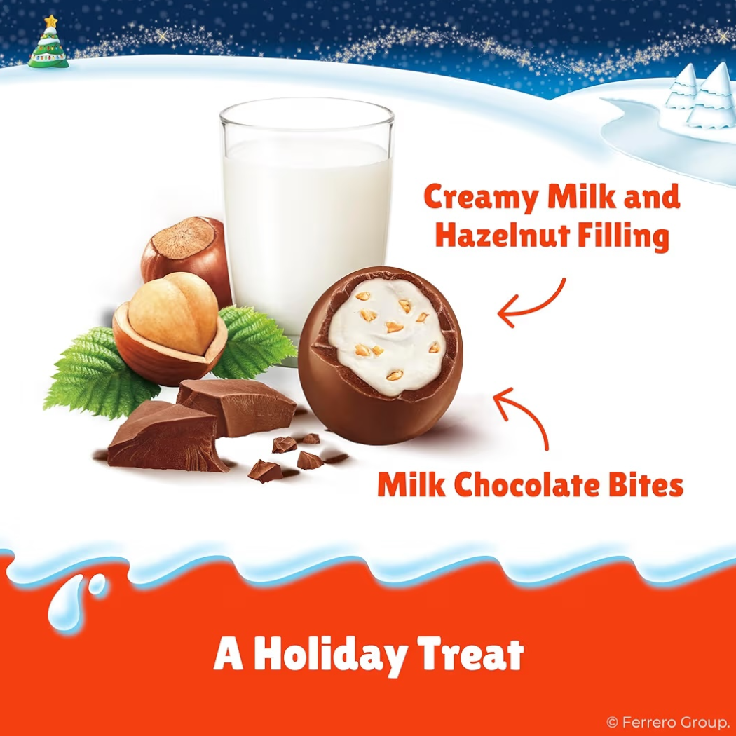 NAVIDAD: Chocolates Rellenos Kinder Schoko Bons Milk Chocolate 125g