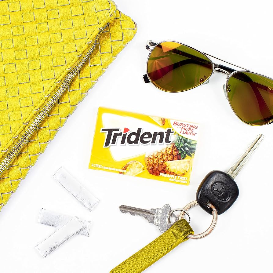 Chicles Trident Piña Pineapple Twist x 14 Sticks