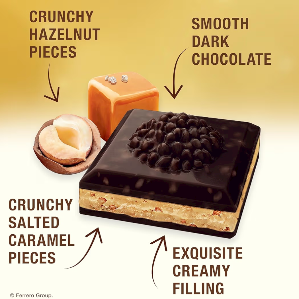 Chocolate Caramelo Salado + Avellanas Ferrero Rocher 70% Cocoa 90g