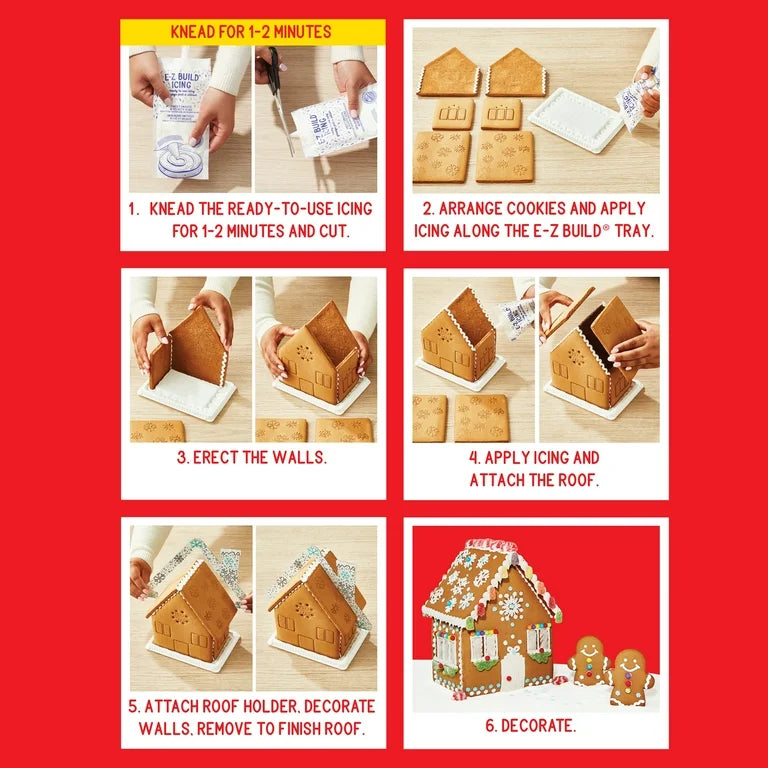 NAVIDAD: Cookie Kit Casa Navideña Gingerbead Tamaño Grande 974g