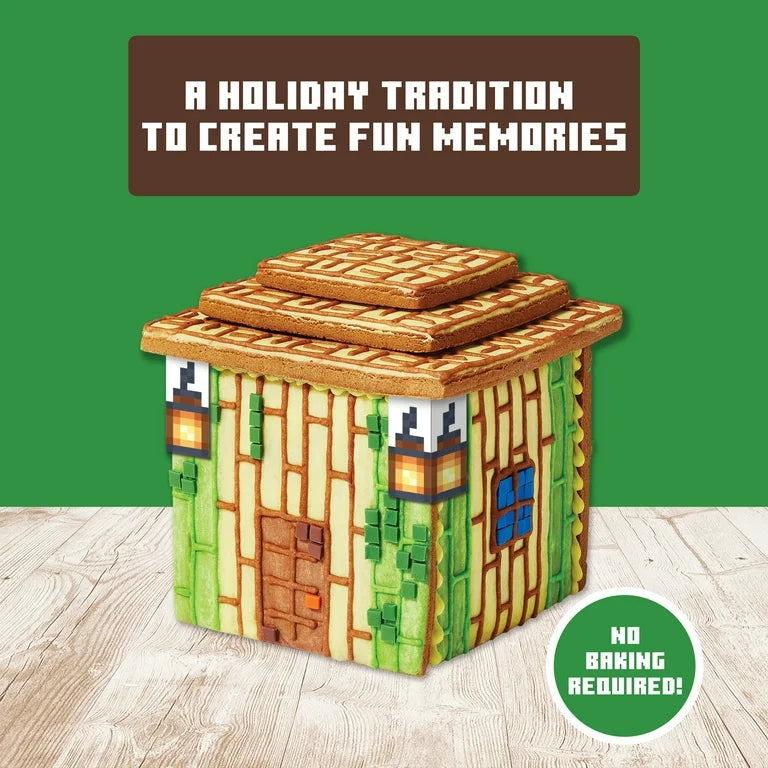 NAVIDAD: Cookie Kit Casa Navideña Gingerbead Minecraft Tamaño Grande 594g