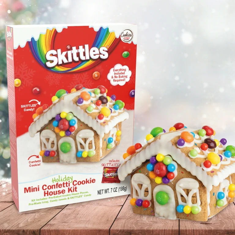 NAVIDAD: Cookie Kit Casa Navideña Skittles 198g