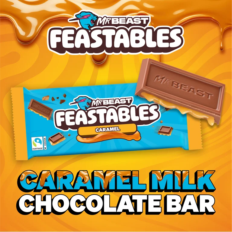 Chocolate Feastables Mr Beast Caramelo Tamaño Grande 60g