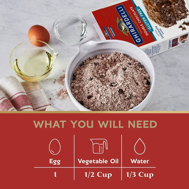 Premezcla Sin Gluten Ghirardelli Premium Brownie Double Chocolate 510g