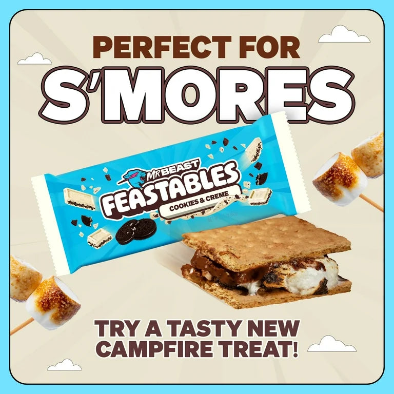 Chocolate Feastables Mr Beast Cookies and Creme Tamaño Grande 60g