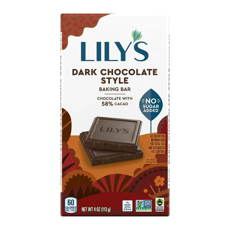 Barra Chocolate Lily’s Dark Chocolate 58% No Sugar Added 85gu