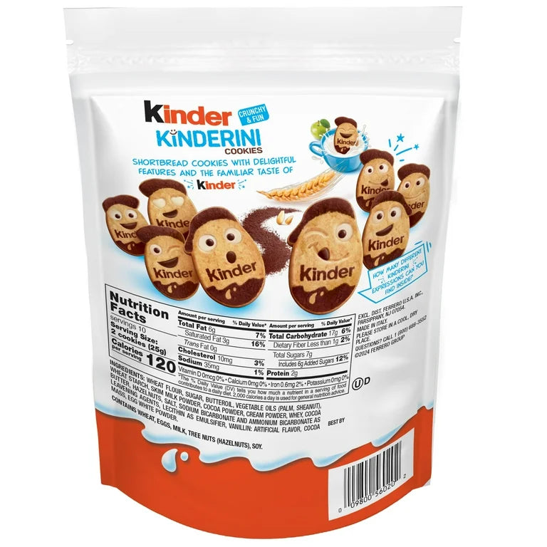 Galletas de Mantequilla y Chocolate Kinder Kinderini Tamaño Grande 250g