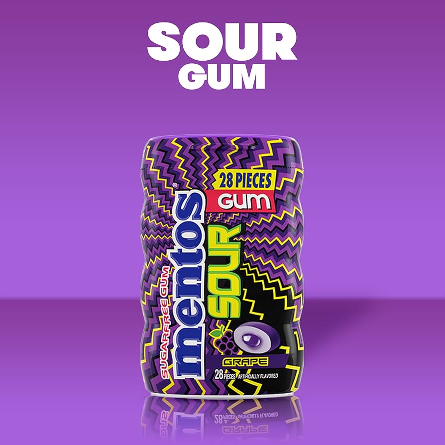 Mentos Sour Sin Azúcar Sabor Uva