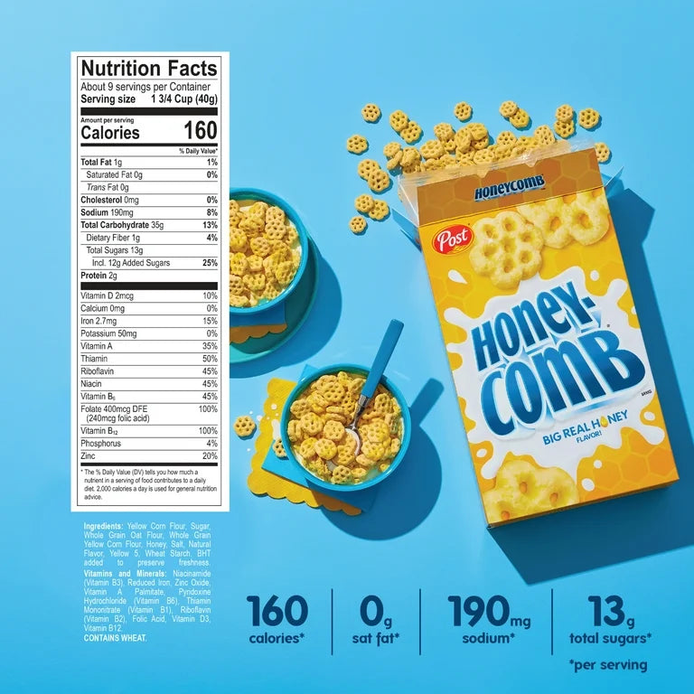 Cereal Post Honeycomb Miel Tamaño Familiar 538g