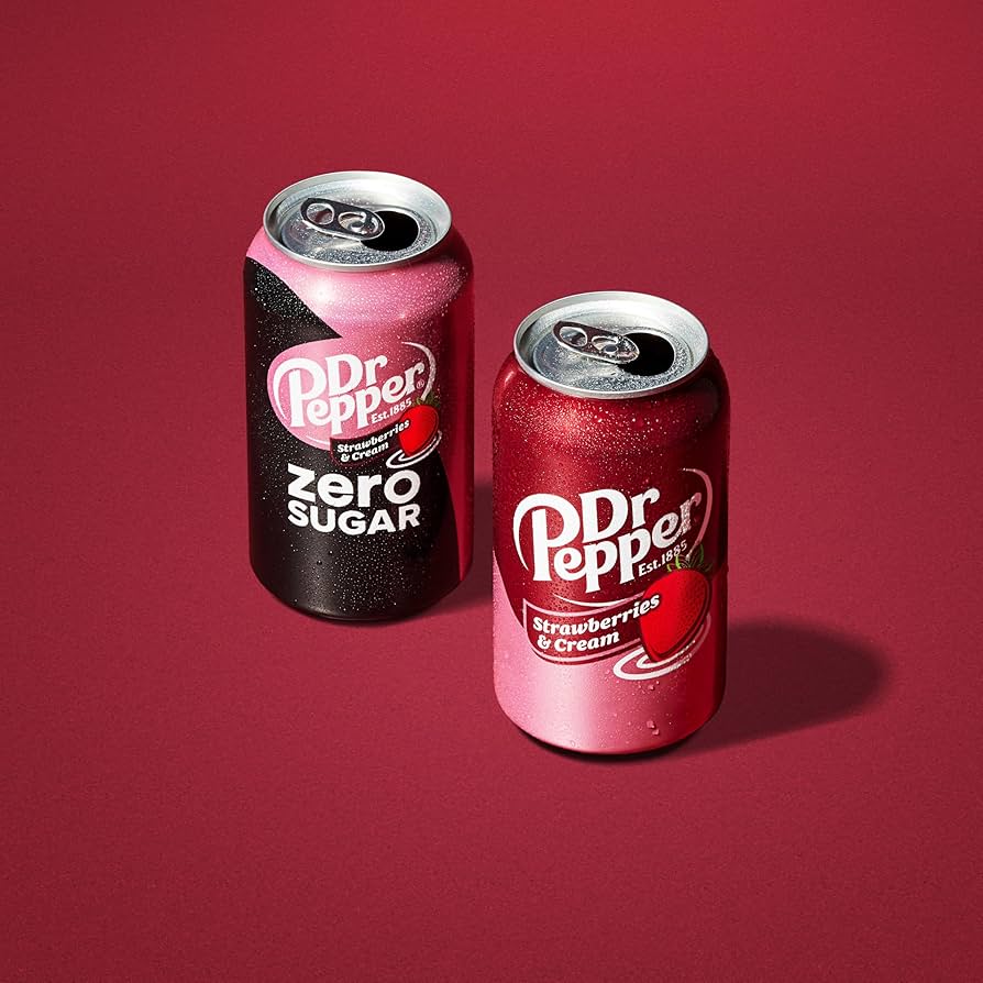 Dr Pepper Fresas Con Crema Sin Azúcar 355 mL