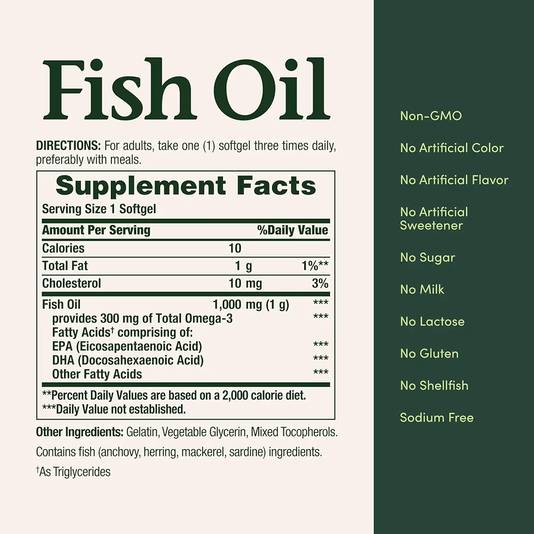 HEART HEALTH: Cápsulas Blandas Nature’s Bounty Aceite Pescado Fish Oil x145 Unidades