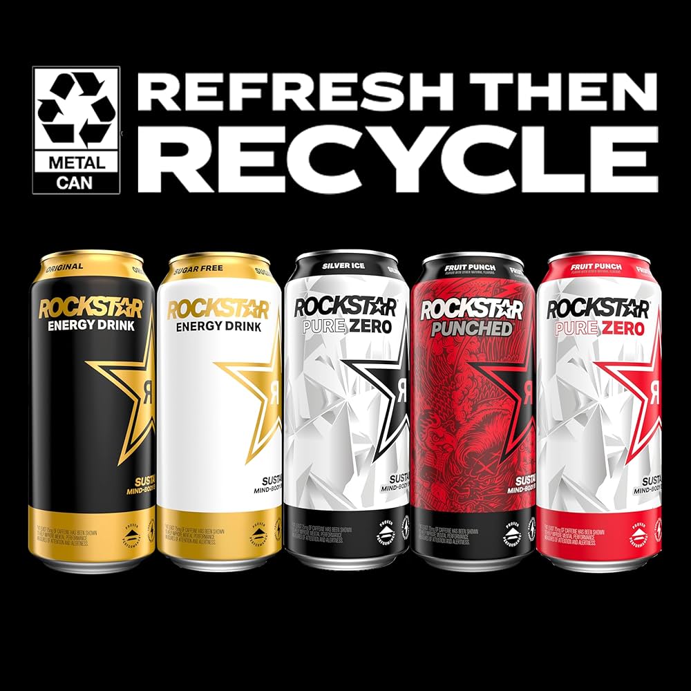 Rockstar Boom Energy Batido de Fresa Whipped Strawberry 473 mL