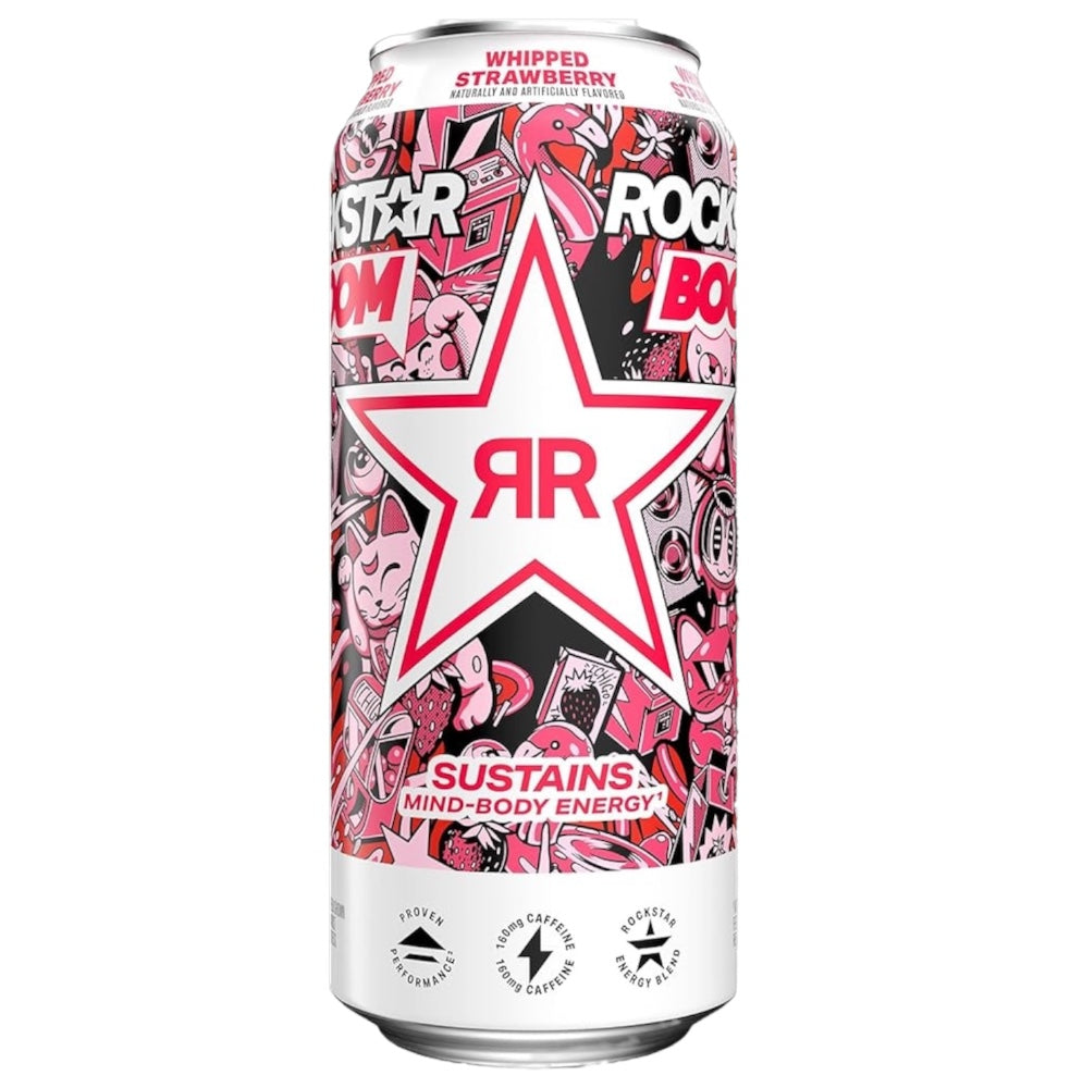 Rockstar Boom Energy Batido de Fresa Whipped Strawberry 473 mL