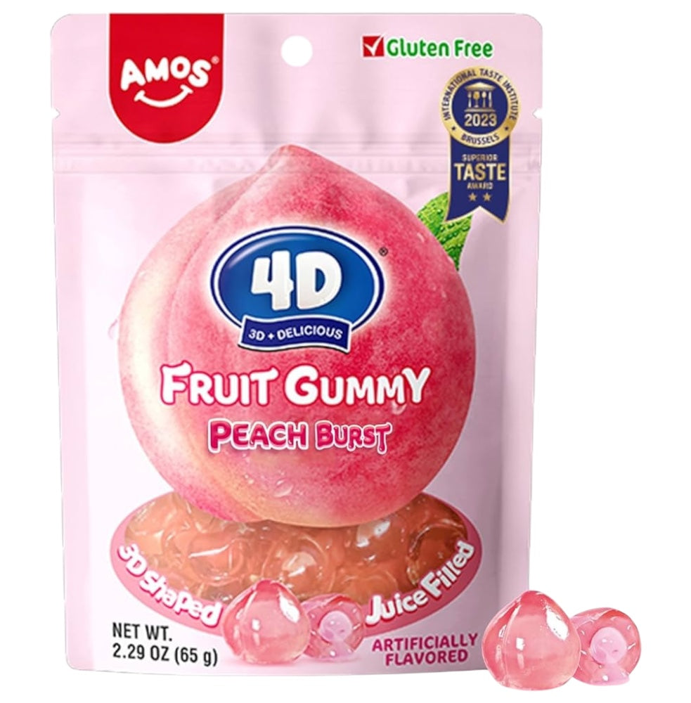 Gomitas de Melocotón 4D Amos 65g