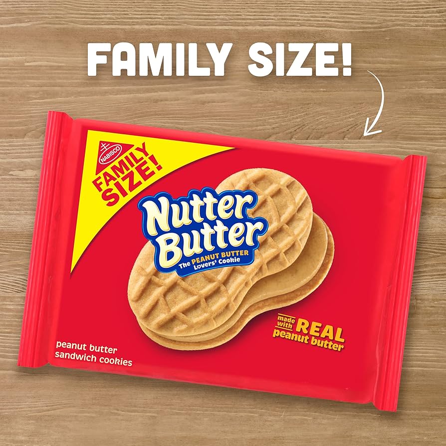 Galletas Rellenas Nutter Butter Mantequilla de Maní Tamaño Familiar 453g