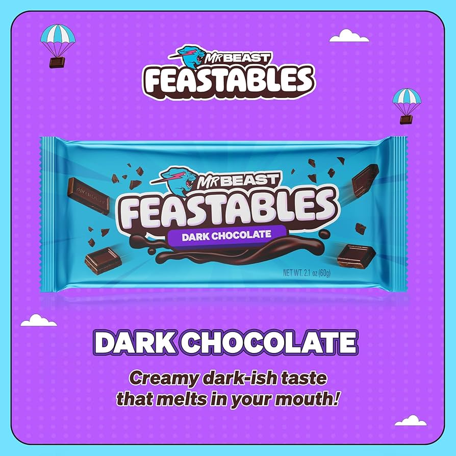 Chocolate Feastables Mr Beast Dark Chocolate Tamaño Grande 60g